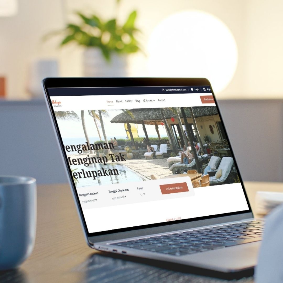 Website booking hotel otomatis dengan payment gateway - tampilan aplikasi hotel